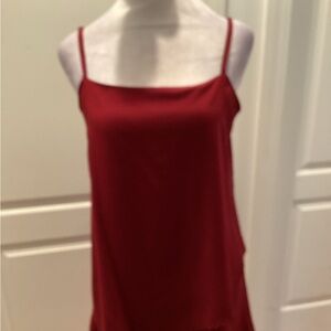 CHIFFON Spaghetti Strap Cami Top ( Color: Reddish Rust)